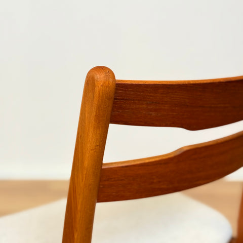 Danish set of 6 dining chairs in teak & beech by Findahl