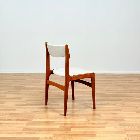 Danish dining chairs in teak by Erik Buch