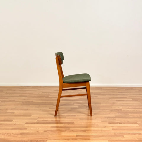 Set of 4 dining chairs in beech & teak, Farstrup, Denmark