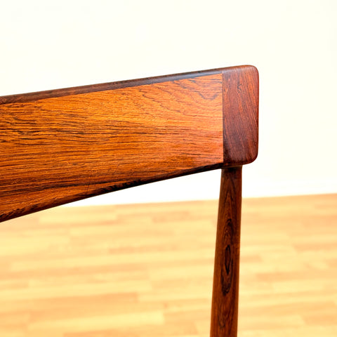 Danish dining chairs in Santos rosewood by Henry Rosengren Hansen for Brande Møbelindustri, model '39'