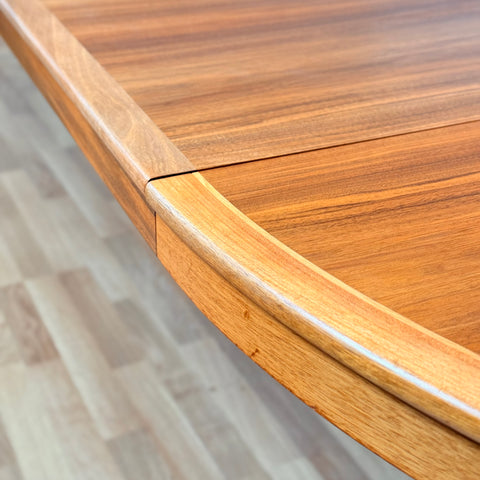 Rare large round dining table in walnut "Diamant" by Bertil Fridhagen for Bodafors