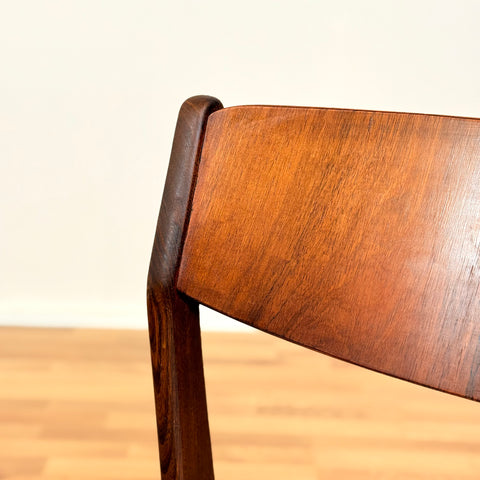 Danish dining chairs in teak by Sorø Stolefabrik