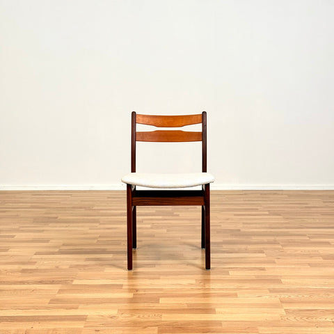 Danish set of 6 dining chairs in teak & walnut by Findahl