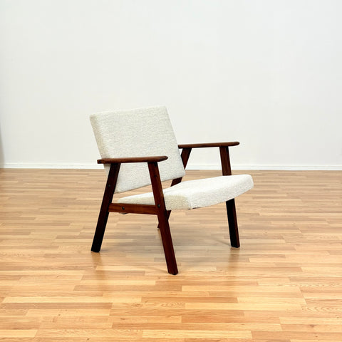 Danish armchair in solid walnut