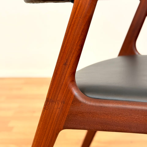 Danish dining chairs in walnut by Kai Kristiansen