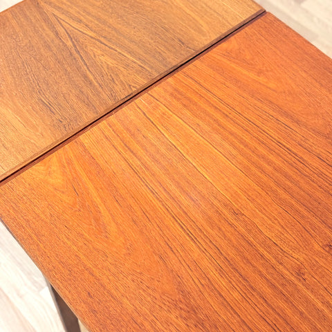Small danish rectangular dining table in teak