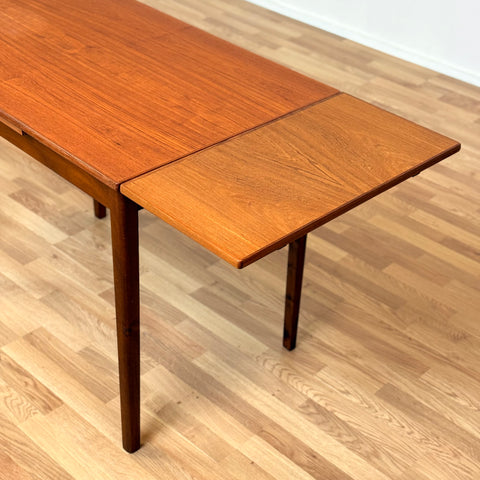 Small danish rectangular dining table in teak