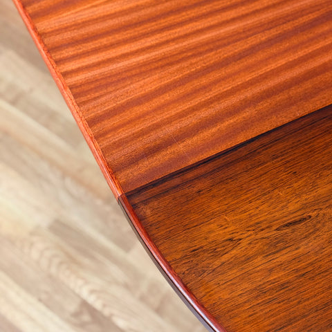 Danish round dining table in Santos rosewood by Omann Jun, model 55