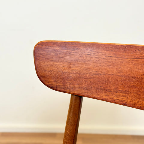Danish set of 6 dining chairs in teak & beech by Findahl
