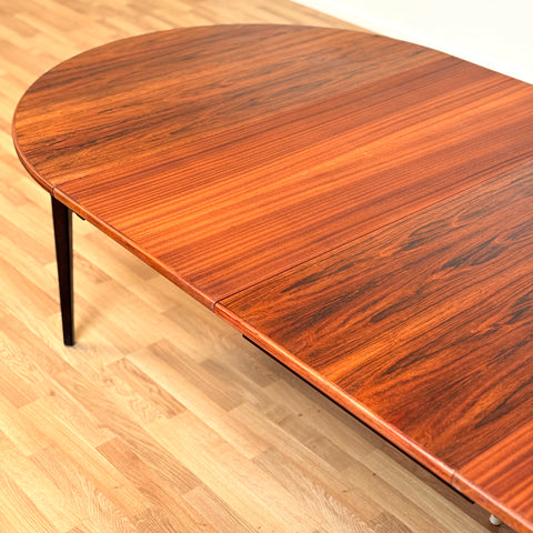 Danish round dining table 'model 55' with 3 ext by Omann Jun