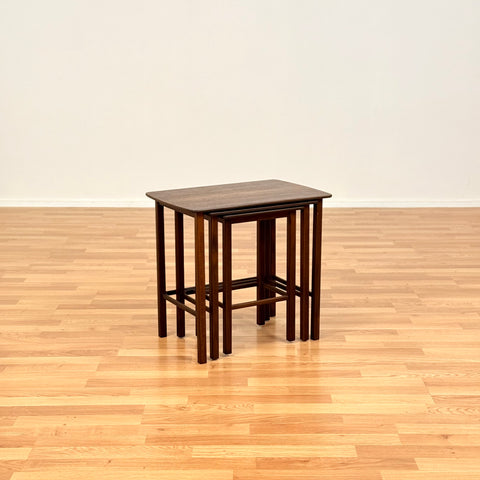 Danish set of nest of tables in teak