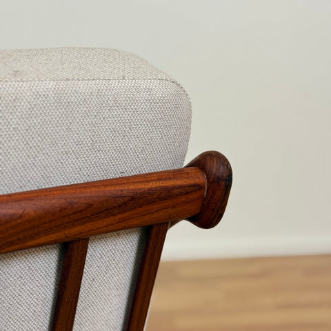 Armchair in solid teak by H. Brockmann-Petersen, 1950s-60s Denmark