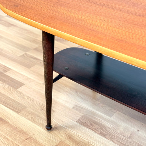 Danish coffee table in teak & oak