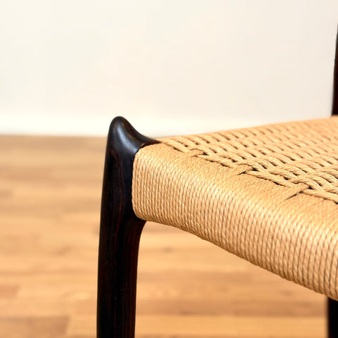 Set of 4 dining chairs in Santos rosewood, Niels O. Møller, model 78
