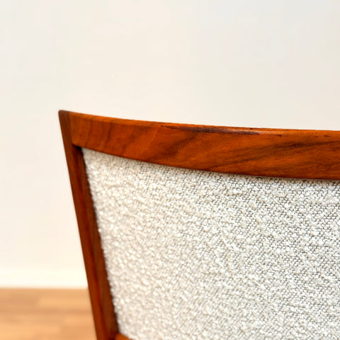Swedish dining chairs in walnut by Skaraborgs Möbelindustri AB