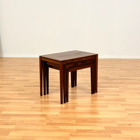 Danish set of nest of tables in Santos rosewood