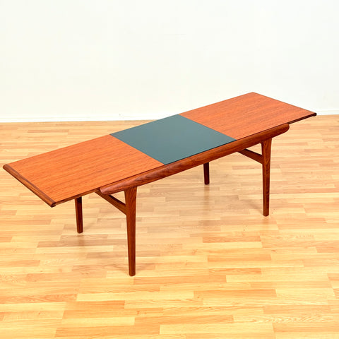Swedish extendable coffee table in teak