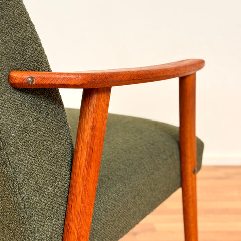 Swedish armchair in solid teak