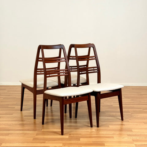Swedish dining chairs in walnut by Svante Skogh