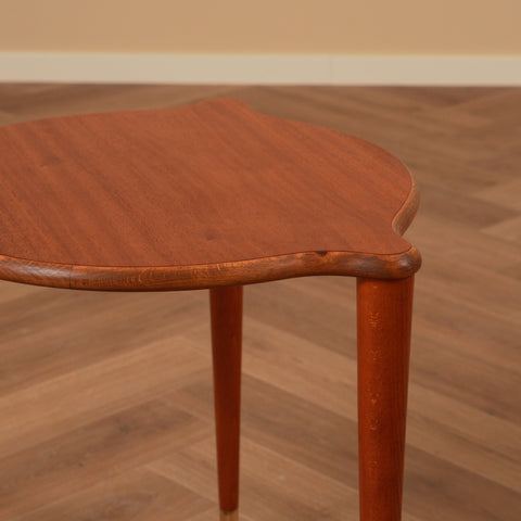 Swedish side tables in mahogany and beech