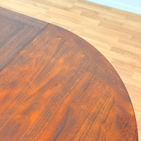 Swedish round dining table in walnut