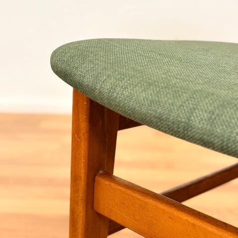 Set of 4 dining chairs in beech & teak, Farstrup, Denmark