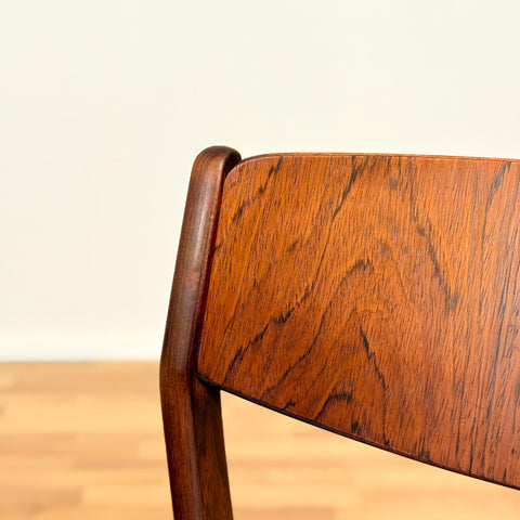 Danish dining chairs in teak by Sorø Stolefabrik