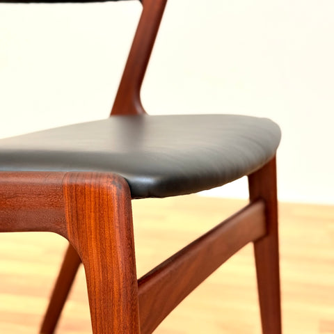 Danish dining chairs in walnut by Kai Kristiansen