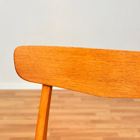 Danish set of 6 dining chairs in oak & beech by Findahl