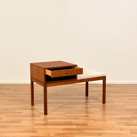 Hall bench in teak, 1950s-60s, Denmark