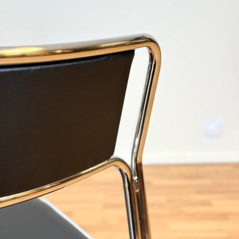 Chrome dining chairs by Kinnarps, 1990s