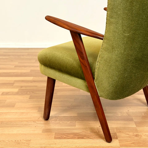 Danish armchair in solid walnut