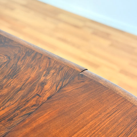 Danish round dining table in walnut