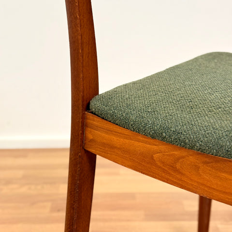 Set of 8 dining chairs in teak & beech, 1950s-60s, Denmark