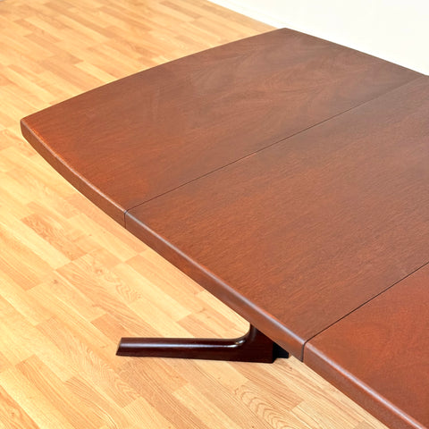 Danish square dining table in mahogany by Farstrup