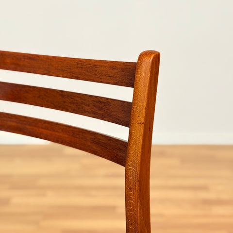 Danish set of 4 dining chairs in teak & beech