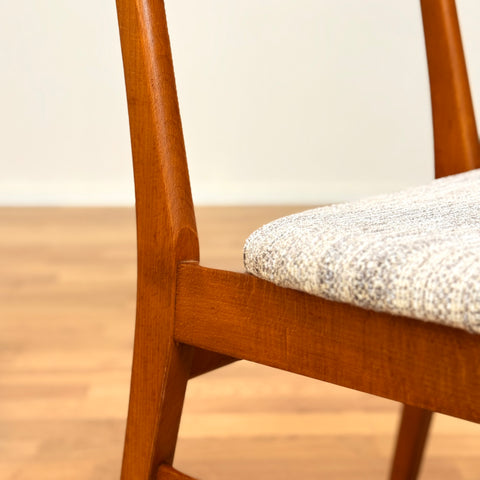 Danish dining chairs in teak & beech by Farstrup