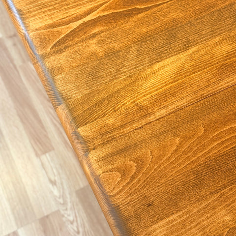 Danish round dining table in elm