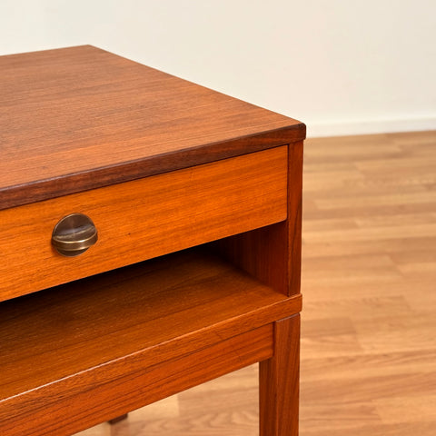 Swedish bedside table in teak