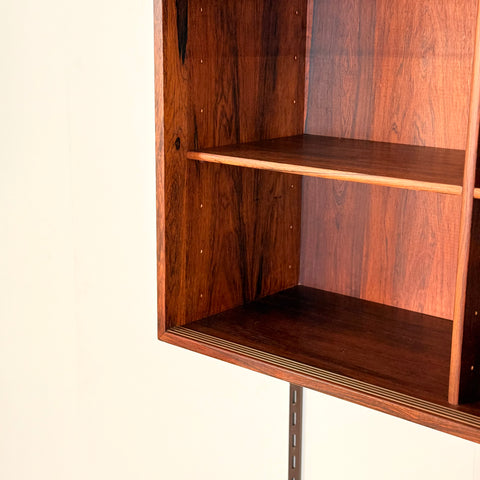 Danish wall unit / shelving system in Santos rosewood by Kai Kristiansen for FM Mobler