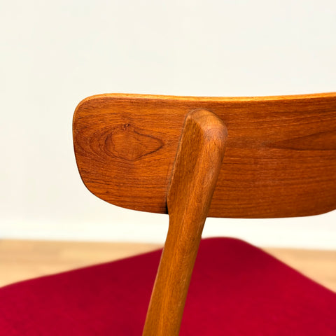 Danish set of 6 dining chairs in teak & beech by Findahl