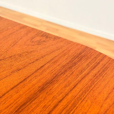 Swedish round dining table in teak