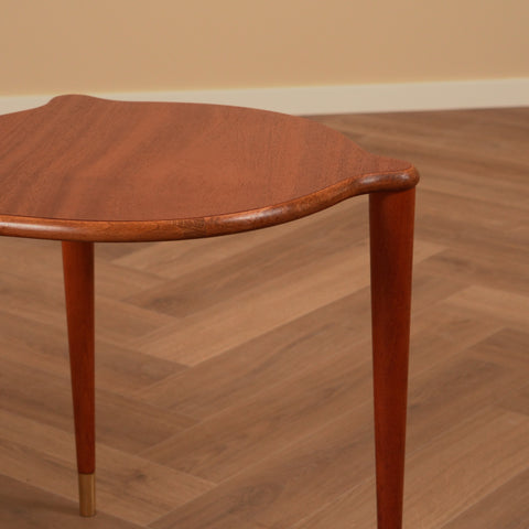 Swedish side tables in mahogany and beech