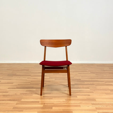 Danish set of 6 dining chairs in teak & beech by Findahl