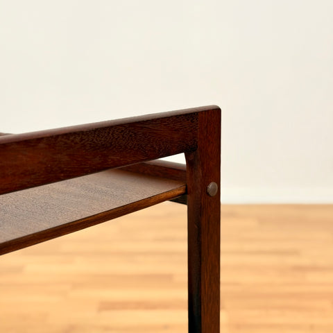 Trolley table in mahogany