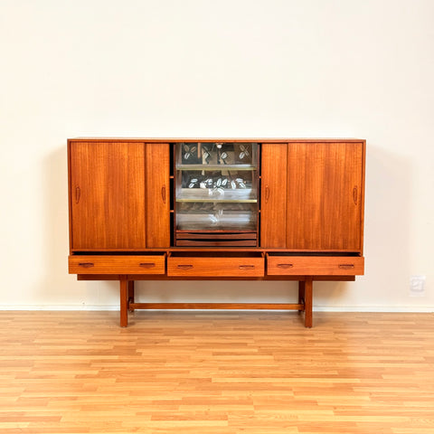 Danish highboard in teak, by Clauson & Son for Silkeborg