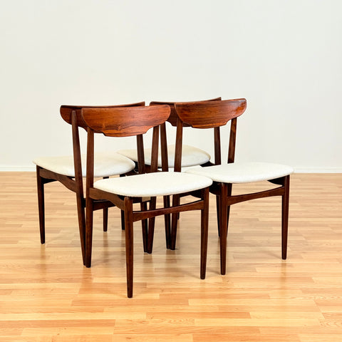 Danish set of 4 dining chairs in Santos rosewood