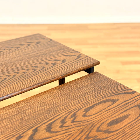 Danish set of nest of tables in stained oak