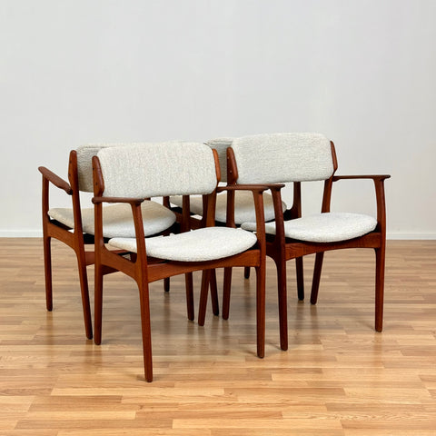 Danish set of 4 dining chairs by Erik Buch for O.D. Møbler