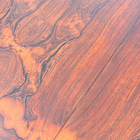 Round dining table in Santos rosewood with 1 ext., 1950s-60s, Denmark